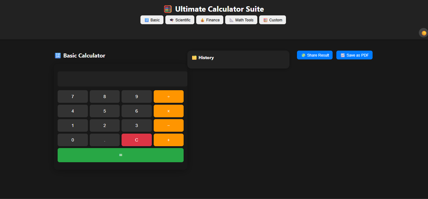 Ultimate Calculator project preview